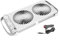 Floweringbeter Ventilador de ventana de techo para caravana, sistema de refrigeración de ventilación de doble fila, velocidad ajustable, diseño portátil para caravana, remolque, autocaravana (blanco)