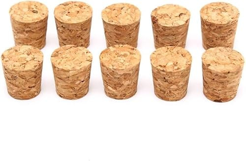 10 Stück natürliche Weichholz-Weinkorken, Korkverschluss, Weinflaschenverschluss, konische Korkstopfen aus Holz, für Weinherstellung, Bierflaschen-Handwerk, Weinherstellung