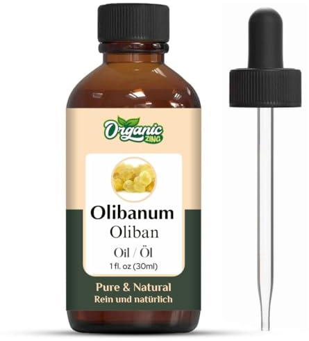 Organic Zing Olibanum (Boswellia Serrata) Oil | Pure & Natural Essential Oil for Aroma, Diffusers, Skincare & Hair Care- 30ml/1.01fl oz