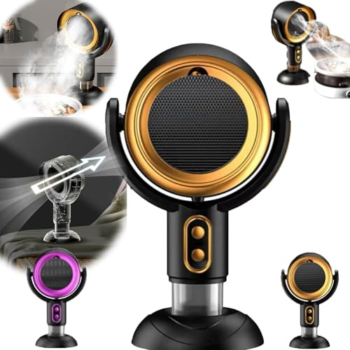 Purificateur PuffHide, ventilateur purificateur de fumée Puff hide for fumer à l'intérieur, ventilateur portable anti-fumée, purificateur d'air rechargeable, for éliminer les odeurs de fumée.(Black Go