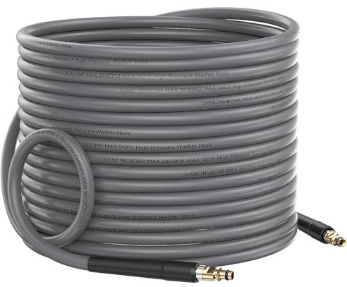 DANCINGBOAR 6M Pressure Washer Replacement Hose for Karcher K2 K3 K4 K5 K6 K7, Super Flexible Jet Wash Extension Hose with Click Type Plug Quick Connect for Kärcher High Pressure Accessories