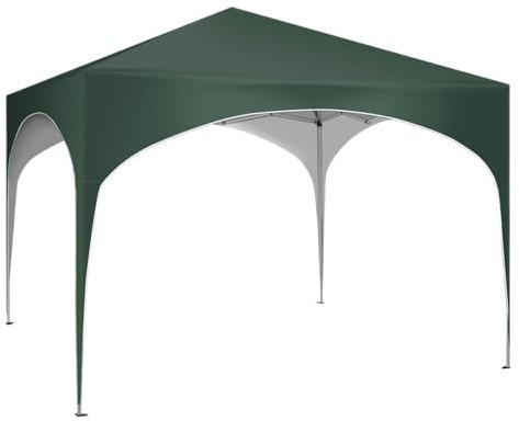 JKELPV Carports 3x3m Party Tent Garden Gazebo Pop-Up Pavilion With Semicircle Roof For Outdoor Waterproof Collapsible Canopy Portable Garage(Green)