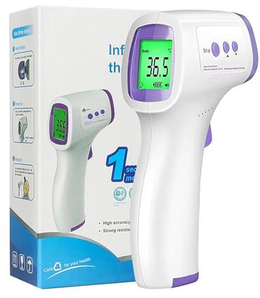 IndoTeam Forehead Thermometer for Adults Kids – No Contact Accurate Reading Touch Infrared LCD Display - Digital Baby Thermometers Body - Temperature Thermometer Room Surface and Body Mode
