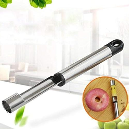 Apple Corer Stainless Steel – Fruit Core & Pit Remover – Ergonomic Kitchen Utensil Tool for Apples, Pears & More
