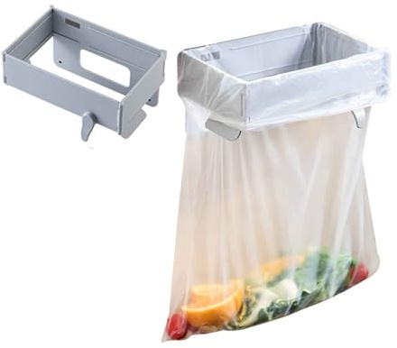 Support de sac poubelle en plastique - Fixation murale pour placard de porte de placard - Boucle de camping pour porte intérieure de cuisine - Pour porte intérieure de placard pour voiture sous