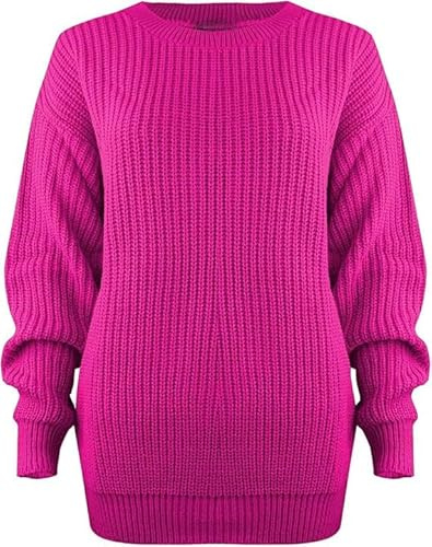 Pretty Attitude Oversized New Ladies Womens Chunky Baggy Jumper Knitted Sweater Thick Top