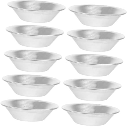 VICASKY 10pezzi Teglie Per Crostata Stampi Per Crostate in Miniatura Teglie Per Torte Stampi Per Crostate Fai Da Te Per Budini Al Vapore Piccole
