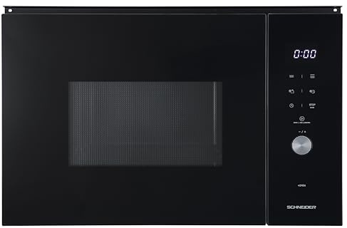 Schneider SCMW2538GB - Four Micro-ondes gril 38 cm encastrable 25L Noir