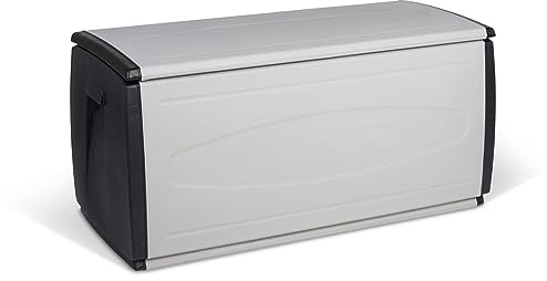Kreher XXL Kissenbox, Terrassenbox 308 Liter mit Rollen für Kissen, Stuhlauflagen, Pakete und mehr. Maße 120 x 54 x 57 cm
