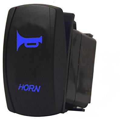 Mintice Coche de 12V 20A LED Azul Luz Interruptor de Palanca Basculante Momentáneo Interruptor de Botón Pulsador Bocina Altavoz Vocero 5Pin Horn Light