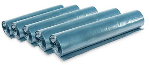 Müllsäcke 120L (5 x 15 Beutel), Typ 100 LDPE – 700x1100 mm – extra reißfest & blickdicht – blaue Abfallsäcke für Haushalt, Gewerbe & Industrie