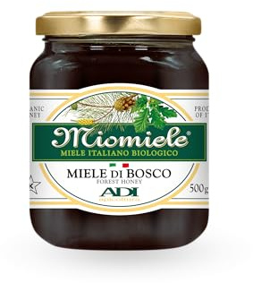 ADI BIO - Miele di Bosco Italiano Biologico 500g, Intenso, Sapore Persistente - Raccolto in boschi selezionati - Perfetto per Formaggi Stagionati e Carni Grigliate - Made in Italy