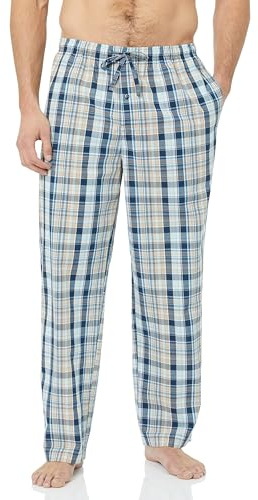 Amazon Essentials Herren Schlafanzughose Pyjamahose Lang Baumwolle Gerade Passform Elastischer Bund