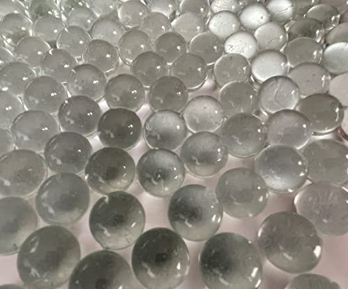FAIRY TAIL & GLITZER FEE 190 Stück klare Glasmurmeln Murmeln 16mm Glas-Steine Murmel Vasen-Füllungen transparent Murmeln Glitzersteine Dekoschalen Murmelspiel Glas