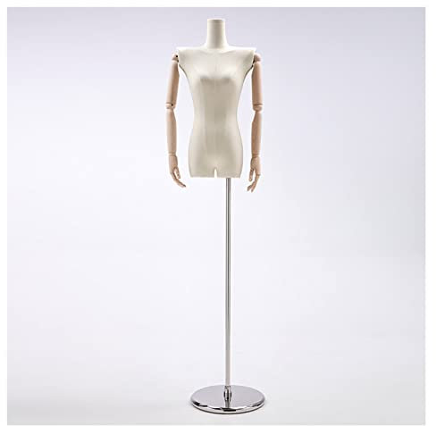 LXLIGHTS Schneiderpuppen Damen Torso, Büste Anzeigen Halbe Skala Schnuller Modell Kleiderordnung Mit Hölzern Arm für Schaufenster-Heimdekoration Schaufensterpuppe, 4 Stile (Color : Circle)