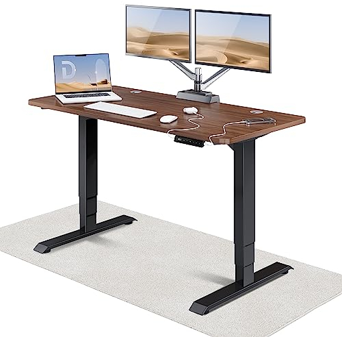 Desktronic HomePro Höhenverstellbarer Schreibtisch 140 × 70 cm – Elektrischer Schreibtisch Mit Zwei Elektrischen Motoren, Touchscreen-Steuerung und Integrierten USB-A- und USB-C-Ladeanschlüssen
