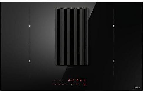 Elica PRF0182322, Piano cottura a induzione con cappa aspirante integrata NIKOLATESLA PRIME S BL/A/83, Black
