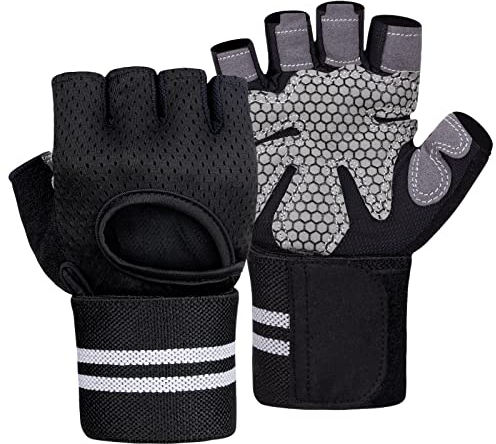 MELLIEX Fitness Handschuhe, rutschfest Trainingshandschuhe mit Handgelenkschutz für Crossfit, Gym, Krafttraining, Sporthandschuhe für Herren Damen