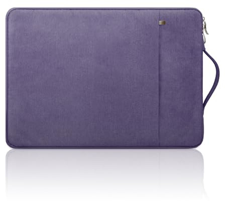 jooeer 14 Inch Laptop Sleeve Case for MacBook Pro M4 M3 M2 M1 2025-2021 Chromebook Notebook 14, Protective Waterproof Cover with Handle Pocket, Slim Padded Computer Carrying Bag, Purple