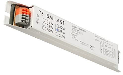 Naisicatar Ballast, Ballasto electrónico 2x36W Voltaje Amplio Luz Fluorescente Inicio Instant Instant Energy Saving Lampast