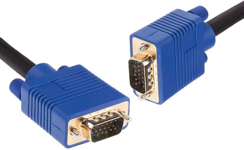 Visiodirect Câble rallonge VGA HD15 Mâle/Mâle - 2 mètres Noir