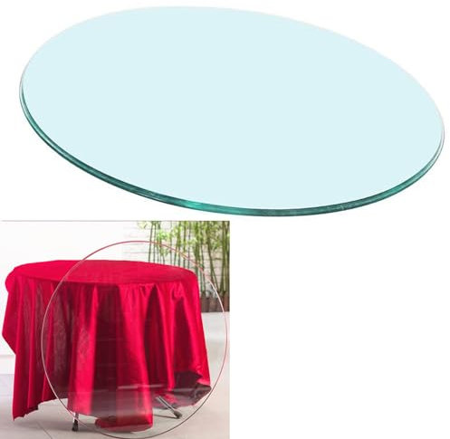 Tischplatte Gehärtetes Glas Tisch Glasplatte Platte Glastisch, Tischplatte GehäRtetes Glas, Glasplatte Rund Tischplatte Wetterfest, Geeignet für Esstisch, Couchtisch, Beistelltisch ( Size : 50CM(20INC