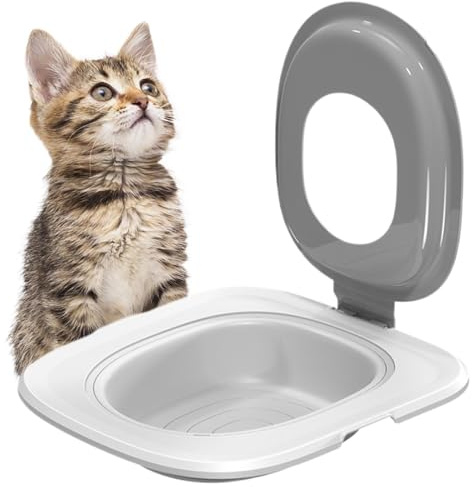 Katzen WC-Sitz Toiletten Training System Katzentoilette Katzenklo Toilettensitz Toilettentrainer Heimtier Trainings, Toilettensitz Für Katzen, Wiederverwendbarer Sandkasten Matten Katzentrainer