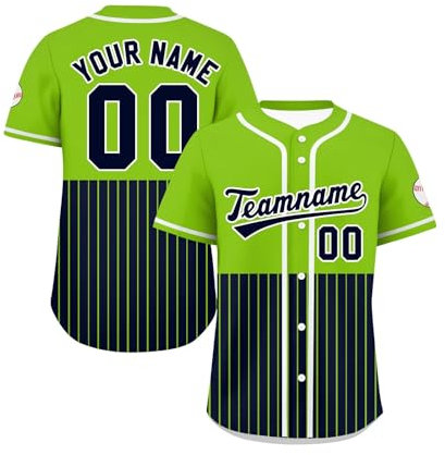 Generisch Personalisiert Atmungsaktiv Sporthemden Baseballtrikot Individuelles Baseball Jersey Schnelltrocknend T-Shirt Baseball Trikot Kurzarm Sportuniform Herren Damen Kinder Angebote Black Friday