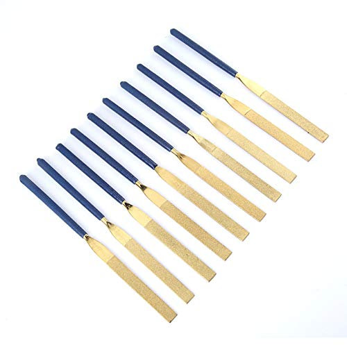Lima de Diamante, Lima de Aguja, 10 Piezas de Limas Planas de Diamante, Limas Redondas para Metal, Kit de Lima Plana para Metal, Madera, Piedra, Vidrio, Joyería, Tallado, Pulido,
