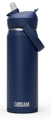 Camelbak THRIVE FLIP STRAW VSS 600 ml drickflaska sport – kompakt – vakuumisolerat rostfritt stål – håller drycker iskkalla i timmar – enkel flip & Sip – marinblå, storlek: OS