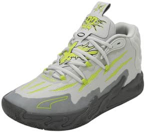 PUMA Scarpe da Basket Bianca/Grigio Uomo Hills