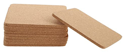 HOLIDYOYO 10 Piezas Posavasos Cuadrados De Corcho Unidades Posavasos Duraderos para Tazas para Cocina o Colores Surtidos