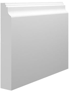 Jive MDF Skirting Board - 95mm x 25mm x 4200mm, White Primed (Pack of 4)