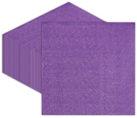 50 Stück Servietten Violett,25X25cm Cocktailservietten,Eukalyptus Hochzeit Einwegservietten für Servietten Hochzeit Geburtstag Babypartys Brautjubiläum Party