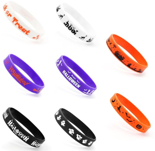 RVYEIOP 8 Bracciale Donna, Braccialetto per Coppie Festivi Personalizzati, Braccialetti in Silicone, Adatti per i Costumi delle Feste, Regali per Halloween e Il Carnevale.