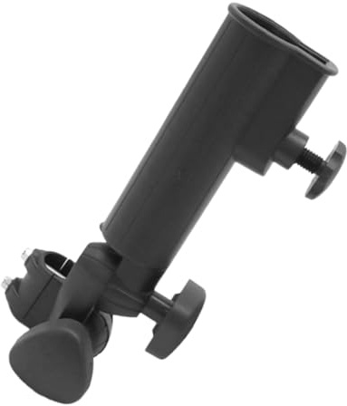 Toyvian Golf Cart Umbrella Holder Portable Universal Plastic Black | Compact Lightweight Design, Easy Installation and Carry, Rounded Handle, for Umbrellas and Similar Trolleys