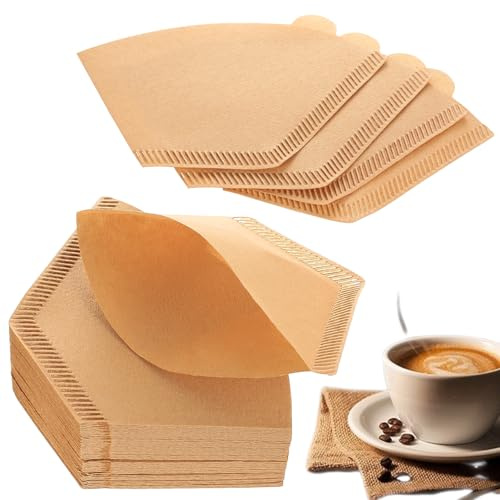 200 Pcs Filtro Cafetera, Filtros de Papel para Café Tamaño 1, Filtro de Cafe de papel sin blanquear en forma de abanico, filtros cafes tamaño 01 para cafeteras de goteo (1-2 tazas)
