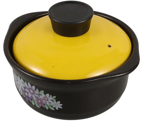 MOTHNUR Pentola in Terracotta per Stufato Resistente Alta Temperatura Pentola da Cucina Multiuso per Casa e Ristorante Casseruola con Manici Doppia Presa per Cottura Uniforme e