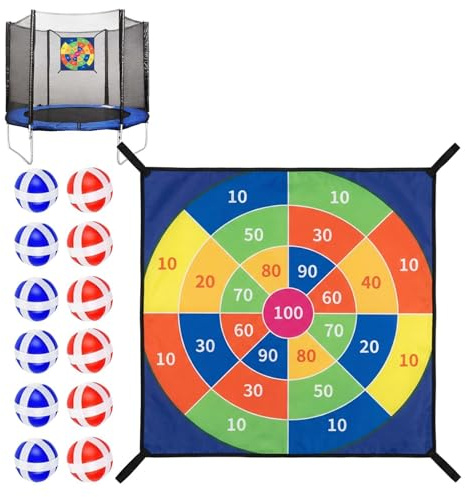 Dartdarttavla spel - självhäftande bollar | Darttavla set, klibbig boll, leksak, studsmatta, bolljuice för barn, familj, vuxna, inomhus, utomhus, bakgård, c