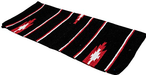 Amka western pad black, pony saddle Navajo blanket 26 x 26 inches, 66 cm x 66 cm, western saddle pad for pony saddles, saddle Blanket