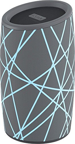 iHome iBT77 Portable Bluetooth Speaker with Speakerphone and Splashproof Fabric (Gray w/Light Blue)