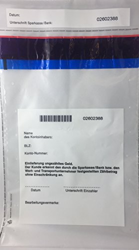 100 x Debbafe säkerhetsväskor, 220 x 340 + 30 mm bon, safebags, myntplånbok