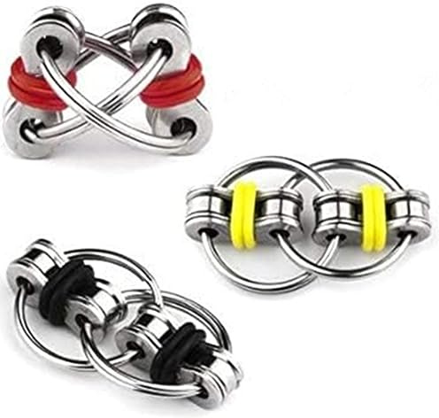 mciskin Flippy Chain Fidget Jouet Soulage Le Stress Réducteur - Parfait pour ADD, TDAH, Anxiété et Autisme (Pack de 3)
