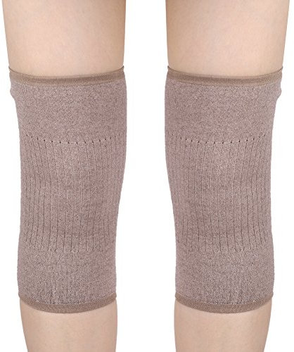 Knieschützer Kälteschutz Knieschutz Knieschoner für Winter Herbst Frühling Verdickte Kniebandage Warme Kniestütze Damen Herren One Size Knieprotektor Unterstützung für Erwachsene Jugendliche Braun M