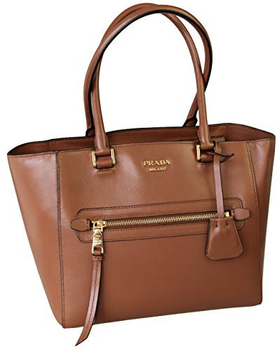 Prada Damen Braun Leder Schultertasche 1BG227