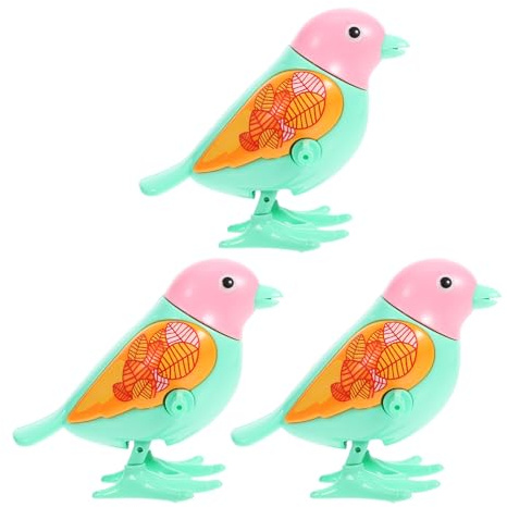 Tomaibaby 3Pcs Wind up Bird Toys for Kids - Creative Jumping Animal Toys with Lifelike Details Fun Party Favors and Kids Room Decoration