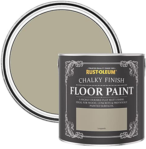 Rust-Oleum beige strapazierfähige, kratzfeste Bodenfarbe für Holz und Beton - Longsands Strand 2,5 Litres