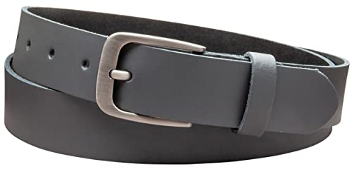 Vascavi Ledergürtel, 3 cm breit, Echtes Leder, Unisex Gürtel für Damen und Herren, MADE IN GERMANY, AM319-SL-Grau-110