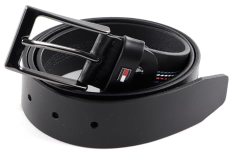 Tommy Hilfiger Leder Gürtel Layton ADJ Belt 3.5 W95 Corporate blau