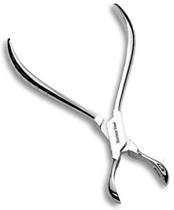 Paula & Fritz® Piercing Ring-Zange Schließen Silber 150-mm Lang Chirurgenstahl 316L Ringschließ-Zange Klemm-Zange Schmuck-Pinzette Tool Haltezange